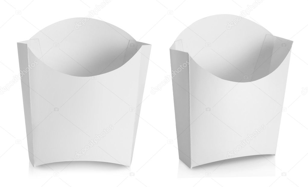 white Package Box for french fries food products