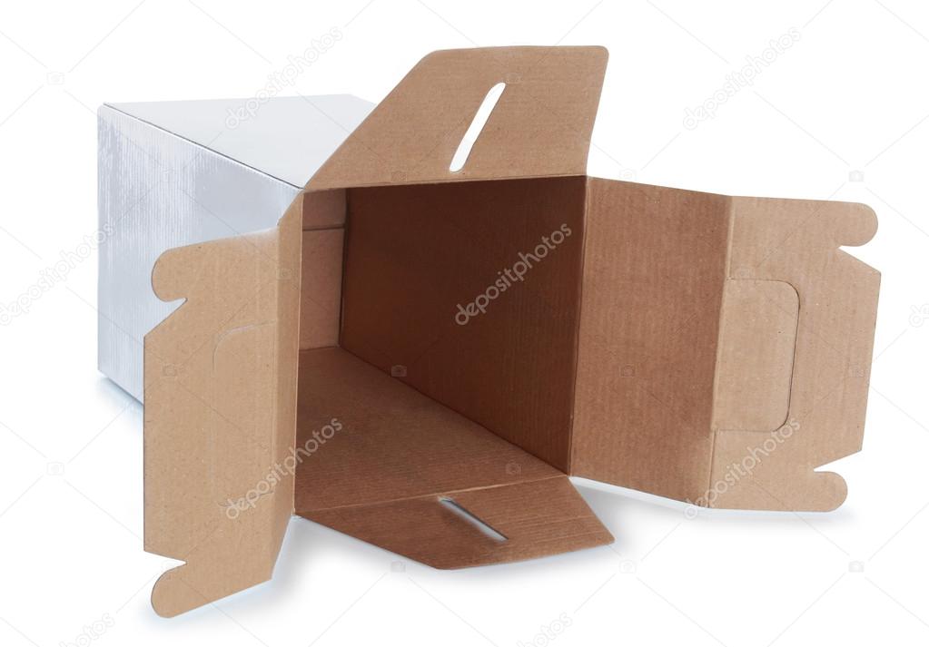 white empty box with handle