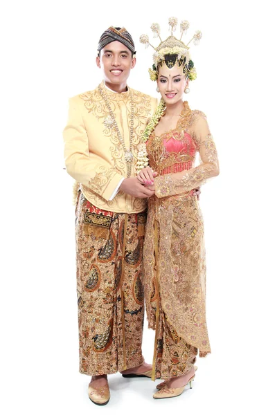 Traditional java wedding couple — Stock Photo, Image