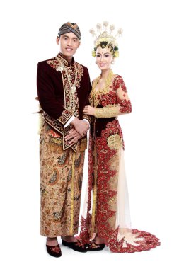 geleneksel java Düğün çifti