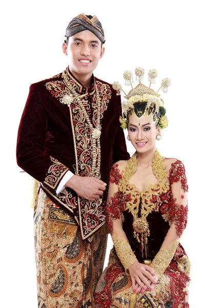 Para ślub tradycyjny java — Zdjęcie stockowe