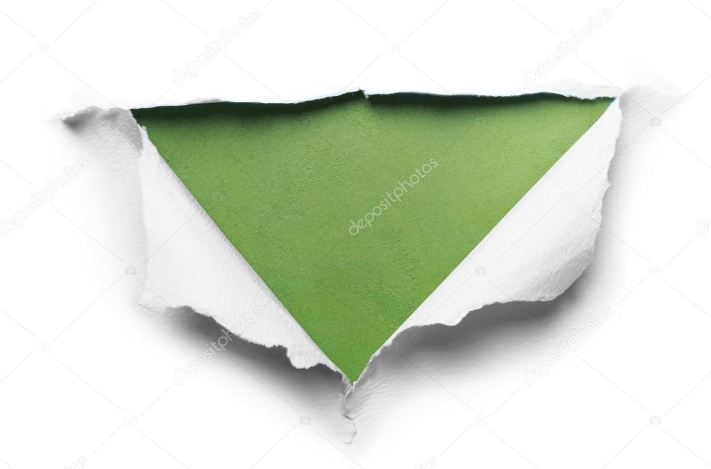 white torn paper with triangle shape