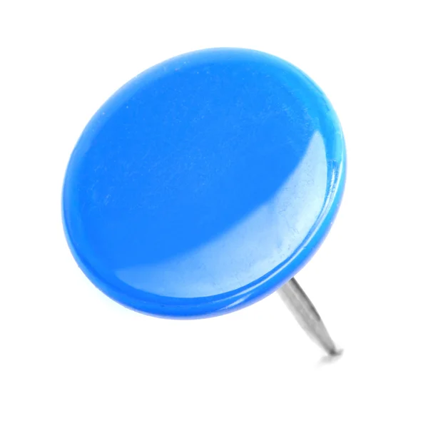 Close up of a circle blue pushpin — Stock Photo, Image