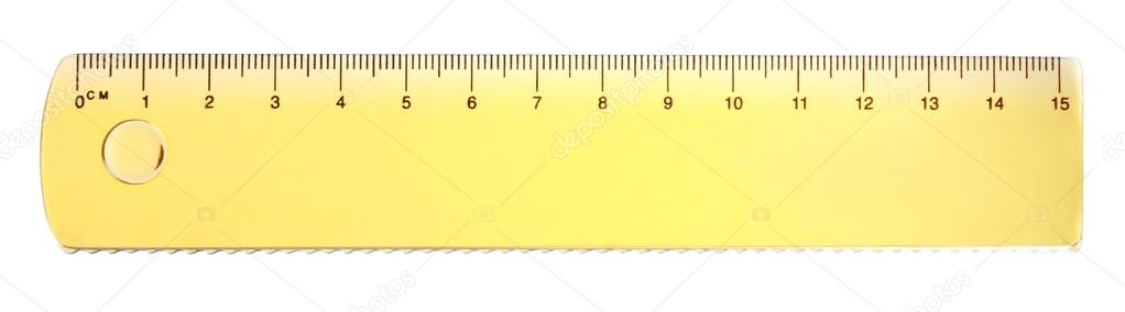 a yellow school ruler