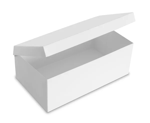 Caja blanca del paquete para los productos — Foto de Stock