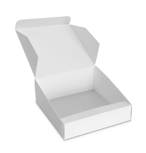 Boîte de paquet blanche pour les produits — Photo