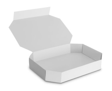 Beyaz paket kutu gıda ürünleri için