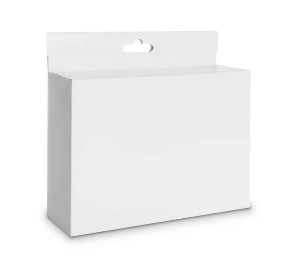 Άσπρη συσκευασία κουτί για προϊόντα — Φωτογραφία Αρχείου
