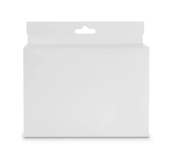 Witte pakket box voor producten — Stockfoto