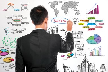 işadamı çizim modern iş kavramı