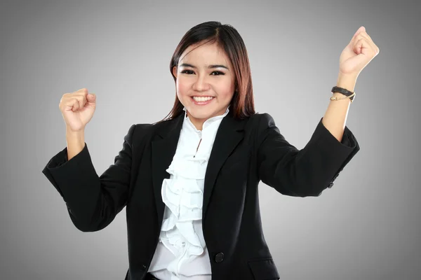 Retrato de una mujer de negocios emocionada —  Fotos de Stock