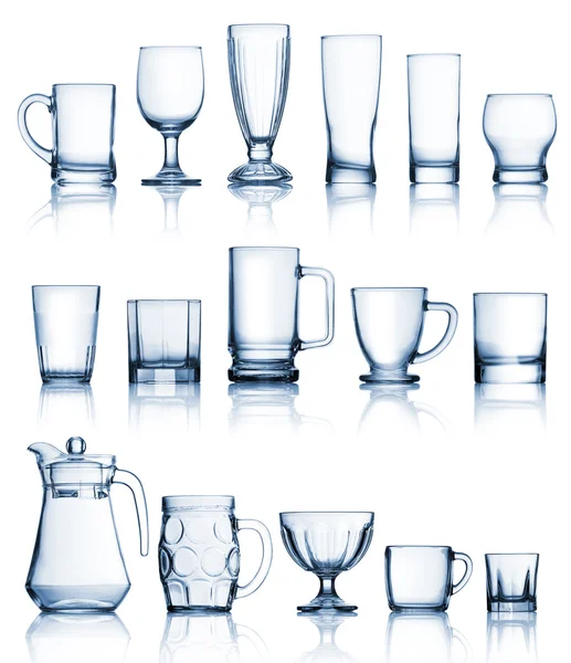 Conjunto de vidro transparente — Fotografia de Stock