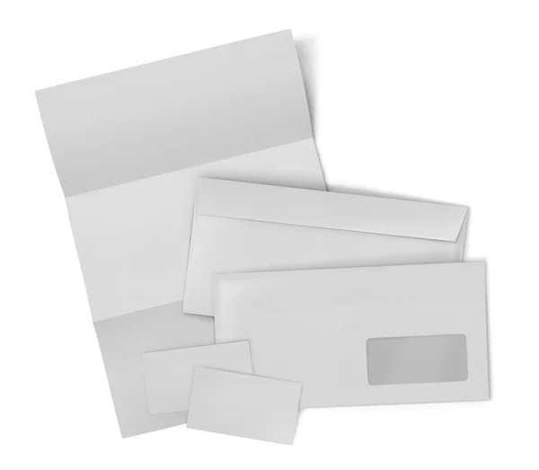 Business stationary set. envelope, sheet of paper and business c — Stock Photo, Image