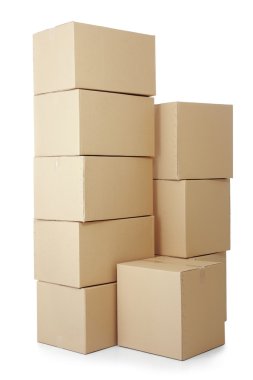 karton kutu yığınları