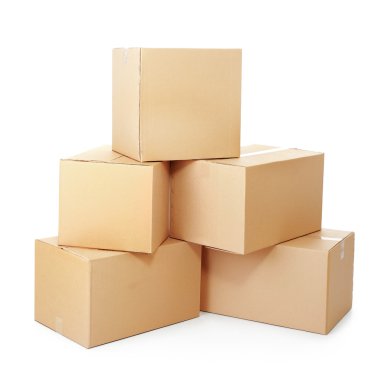 piles of cardboard boxes clipart