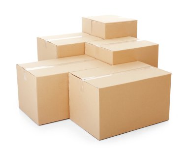 karton kutu yığınları