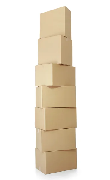 Pilas de cajas de cartón —  Fotos de Stock