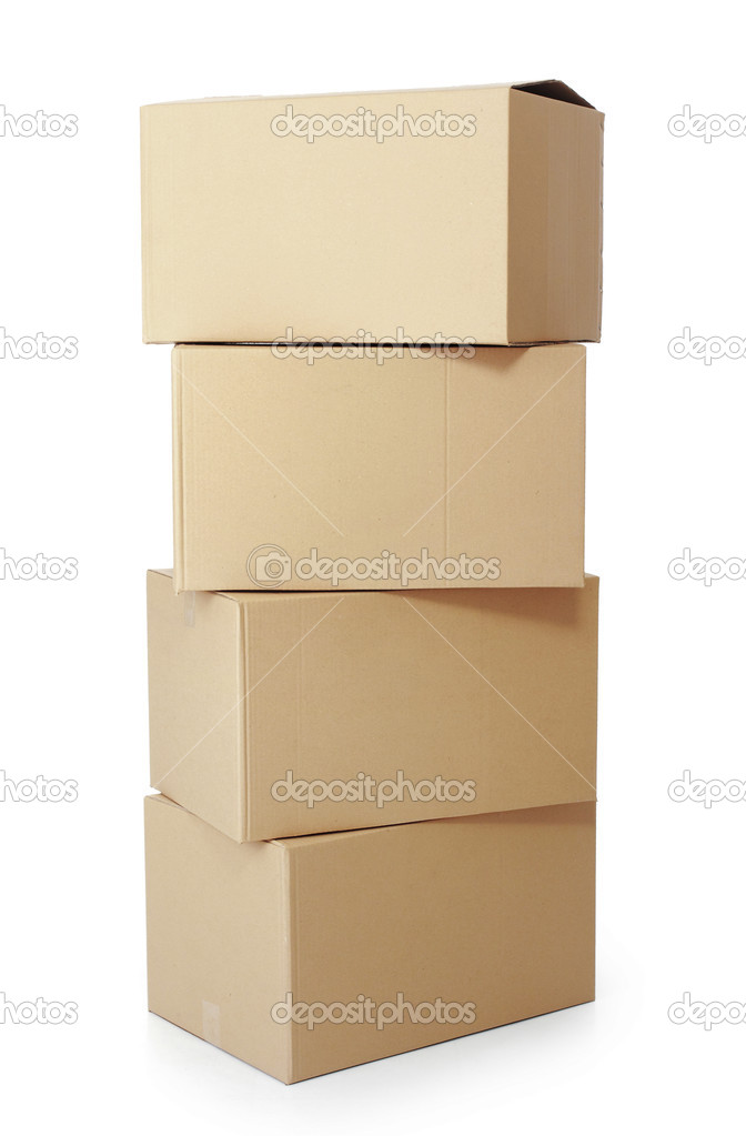piles of cardboard boxes