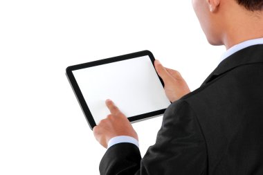 tablet pc kullanma işadamı fotoğraf