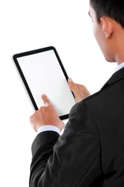 tablet pc kullanma işadamı fotoğraf