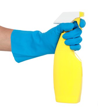 temizleme spreyi ile el jest