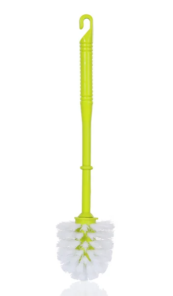 Plastic green toilet brush — Stock Photo, Image
