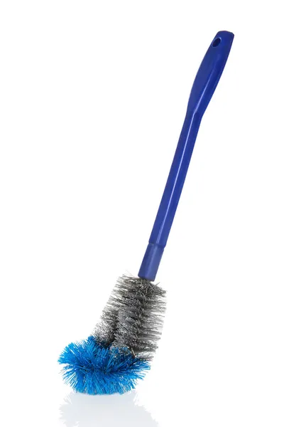 Plastic blue toilet brush — Stock Photo, Image