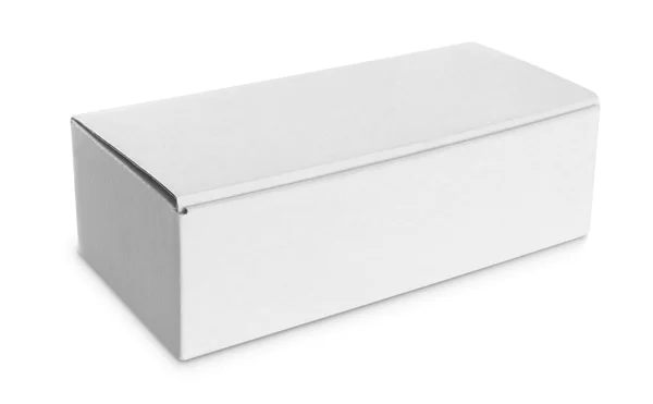Caixa de embalagem branca para produtos — Fotografia de Stock