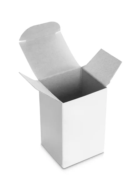 Vit paketet box för produkter — Stockfoto