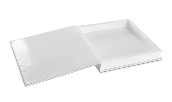 Пустой белый ящик — стоковое фото