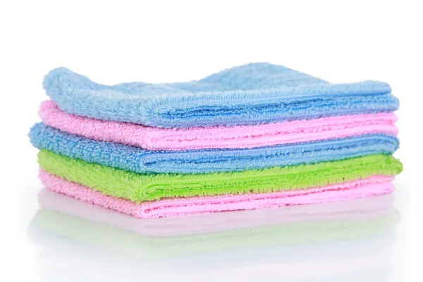 Colorful microfiber cleaning towels — Stock Photo, Image