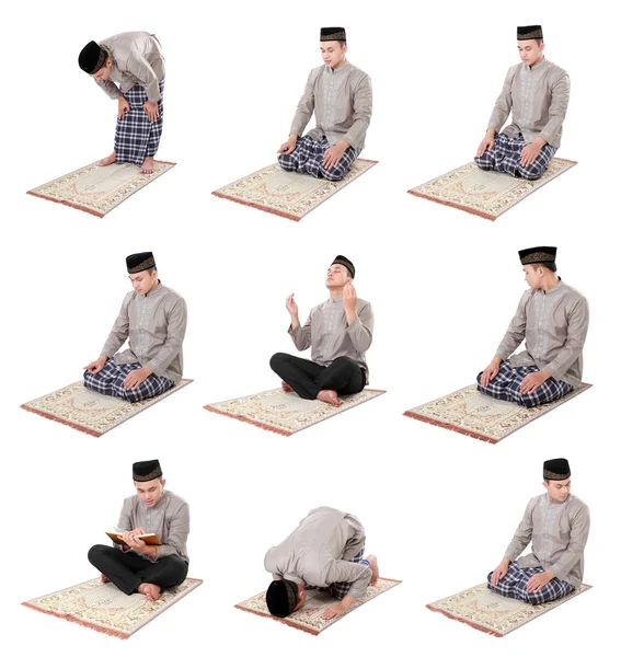 Ο άνθρωπος μουσουλμάνος κάνει προσευχή — Φωτογραφία Αρχείου