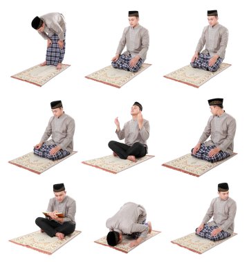 Müslüman adam dua ediyor.