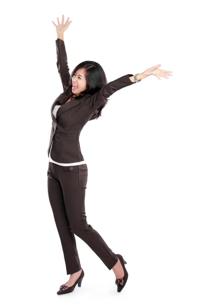 Excited happy asian business woman — Stock Photo, Image