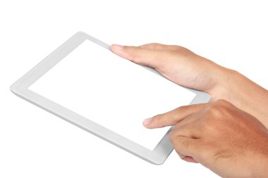 Holding ve tablet PC'de dokunmadan eller