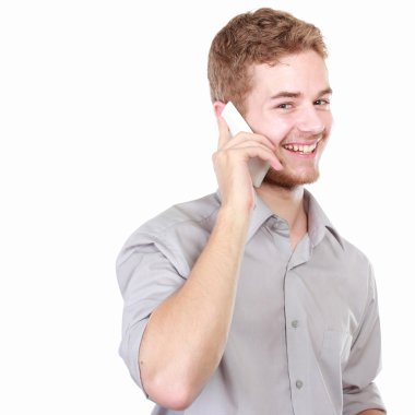 telefonda konuşurken başarılı iş adamı