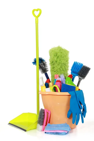 Cleaning items in bucket — Stock Photo, Image