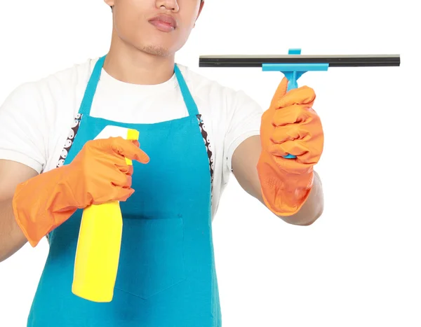 Ręka z okna narzędzie do czyszczenia — Zdjęcie stockowe