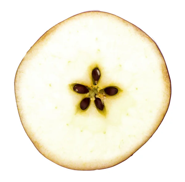 Fatia de fruta de maçã vermelha — Fotografia de Stock
