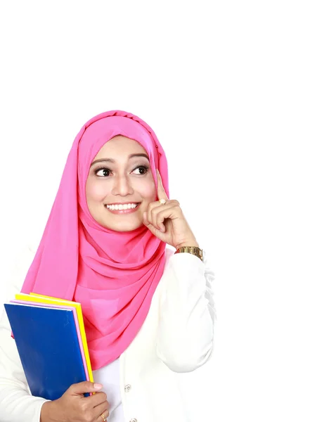 Portrait of young woman thinking — Stock Photo, Image