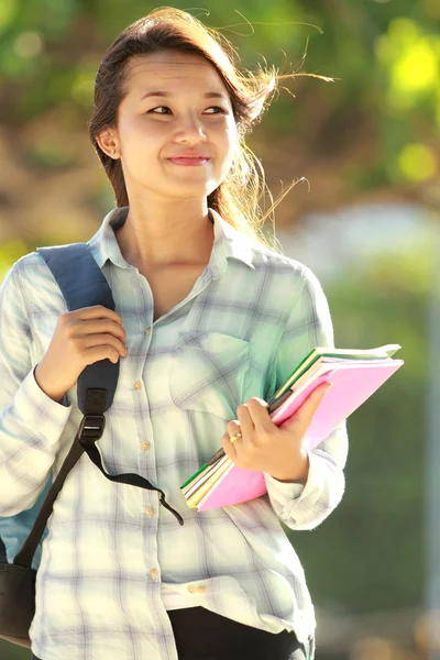 Young woman with books — Stock Photo, Image