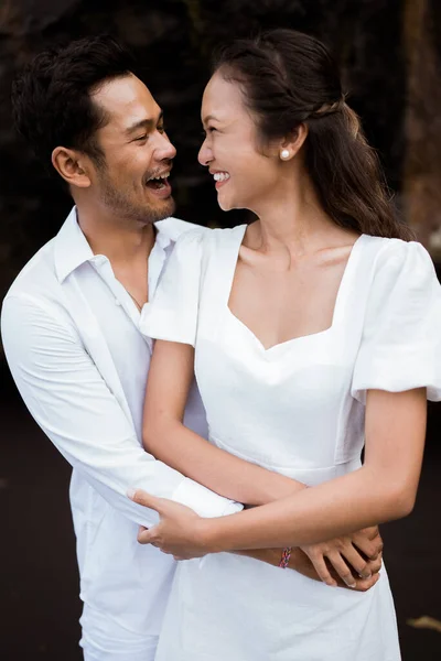 Beautiful Asian Young Couple Enjoy Lovely Time Togehter — Photo