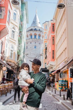 male travelling to istanbul turkey with her daughter exploring the city