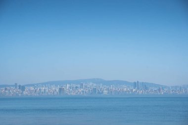 beautiful cityscape of turkey taking far back from the crossed island
