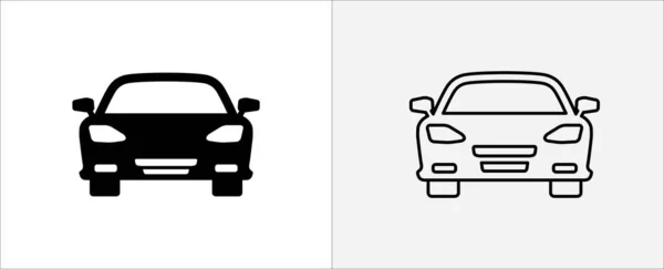 Εικονίδιο Αυτοκινήτου Sport Sedan Αυτοκίνητο Διάνυσμα Εικονίδιο Επίπεδη Και Γραμμή — Διανυσματικό Αρχείο