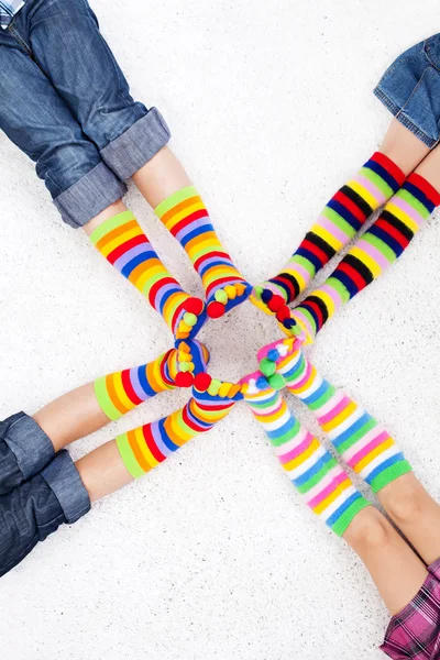Kleurrijke sokken Rechtenvrije Stockfoto's