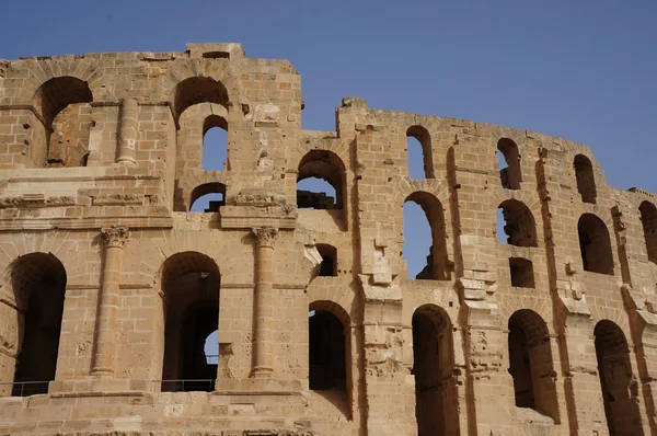 Den romerska amfiteatern av el djem i Tunisien — Stockfoto