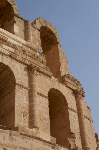 The roman amphitheater of El Djem in Tunisia — Stock Photo, Image