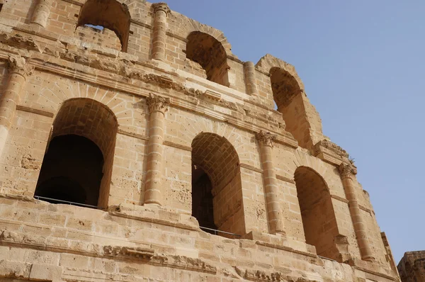 Римский амфитеатр в Эль Джеме в Тунисе — стоковое фото