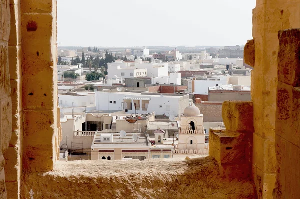Pohled na město el djem v Tunisku — Stock fotografie